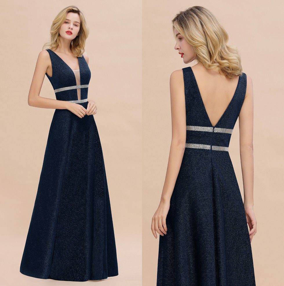 dusty pink and navy blue dress