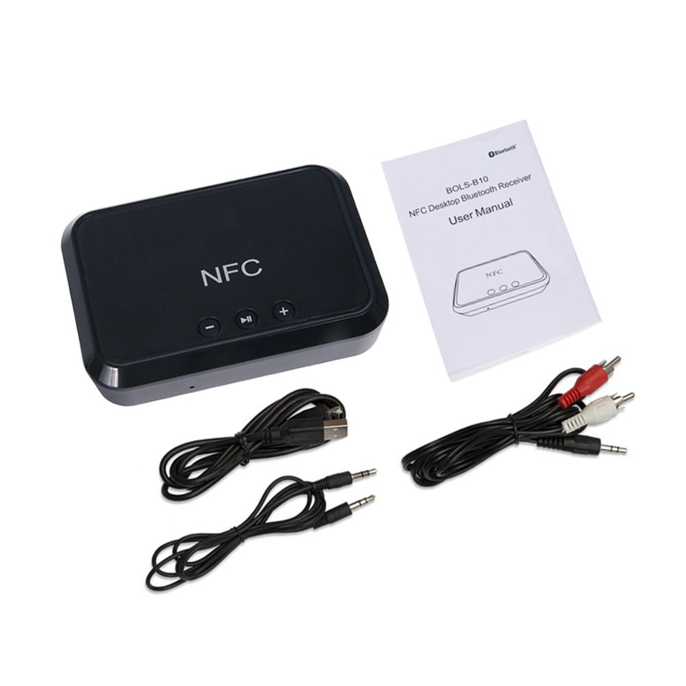 NFC Bluetooth Wireless Stereo Audio Music Receiver Adapter USB RCA 3.5mm Speaker