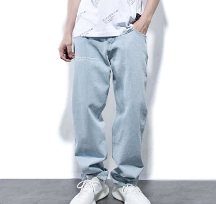 calças largas de ganga