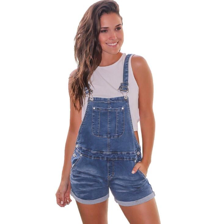 Acquistare Pantaloni Con Bretelle Da Donna Europa E Stati Uniti Pantaloncini  Di Jeans Larghi Casual Da Donna A Vita Alta Con Bretelle Grandi Economico |  Consegna Veloce E Qualità | DHgate Italy
