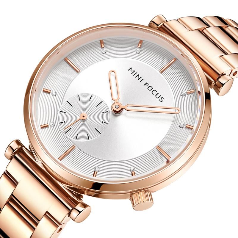 Mini Focus Women Watches Fashion Ladies Watch 30m Waterproof Rose Gold Stainless Steel Online Wrist Watch Best Wrist Watch From Newlake 26 09 Dhgate Com