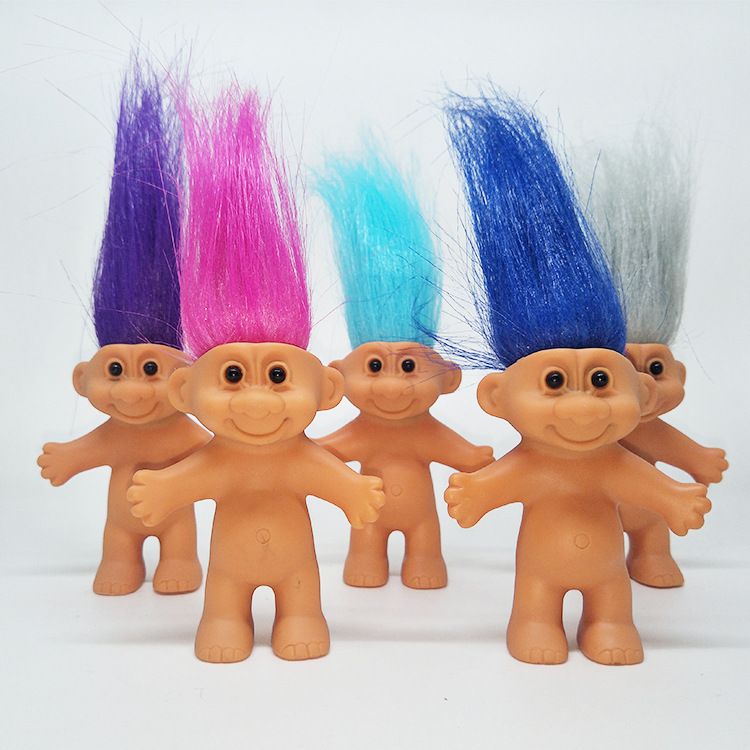 Colorful Hair Troll Doll 8cm Action Figures Doll Super Cute 6