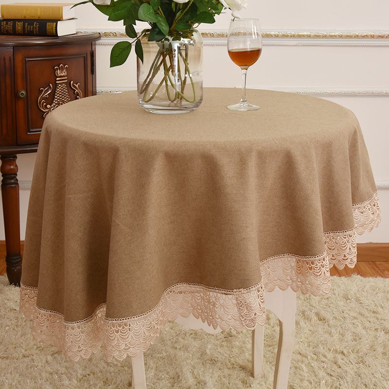 Whole And Retail Table Cloth Warm Small Round Tablecloth Lace Brown Household Simple Restaurant Coffee From Duoupaa 29 24 Dhgate Com Round Tablecloth Lace Brown, Small Round Table Tablecloths