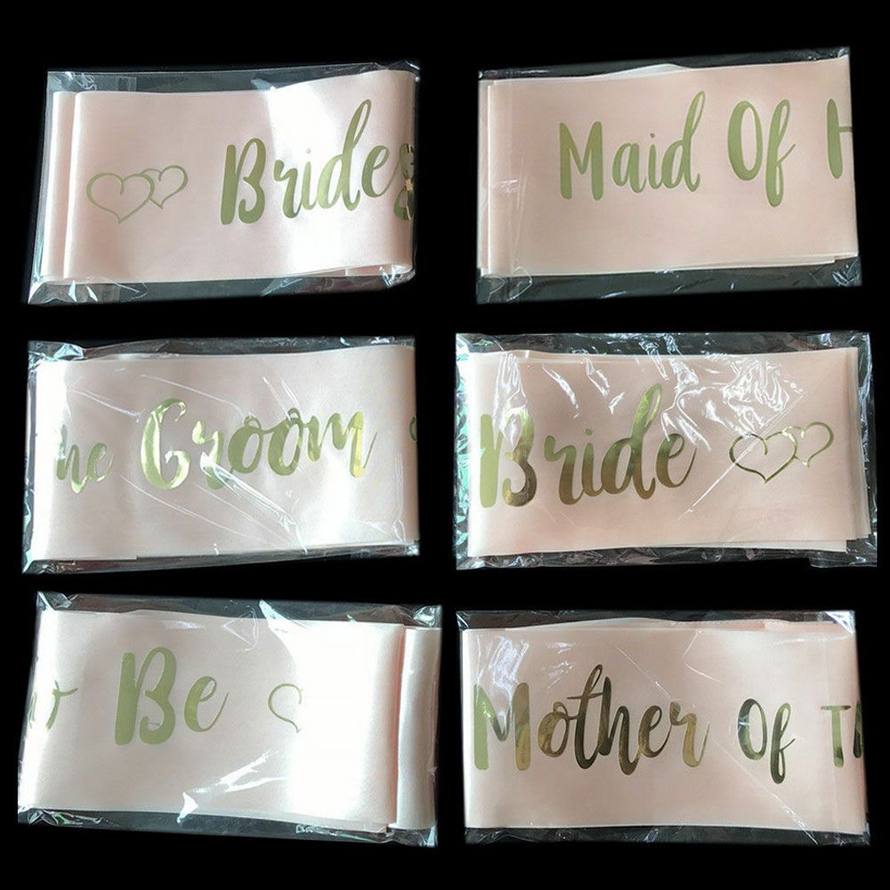 bridesmaid sash rose gold