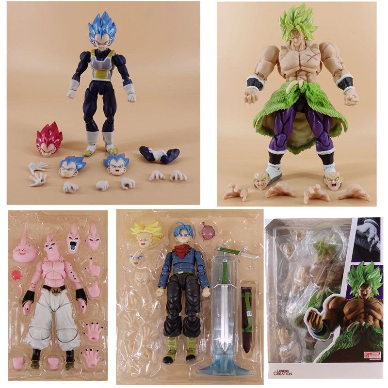 Dragon Ball juguete animado Broly Super Saiyan Vegeta Trunks Diablo Buu feroz batalla de colección figura Dragon Ball juguete animado Broly Super Saiyan Vegeta Trunks Diablo Buu feroz batalla de colección figura