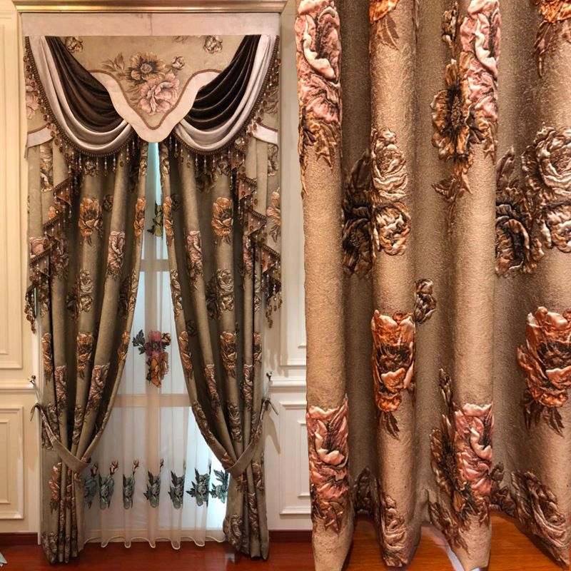 2019 European High Grade Embossed Printing Curtains For Living Room Window Luxury Elegant Drapes Curtains For Bedroom Kitchen Hotel From Lifegreen