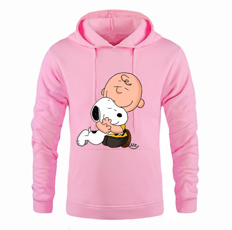 WOTGD Charlie Brown Snoopy Mens Hoodie Pullover 3D Hooded Sweatshirt