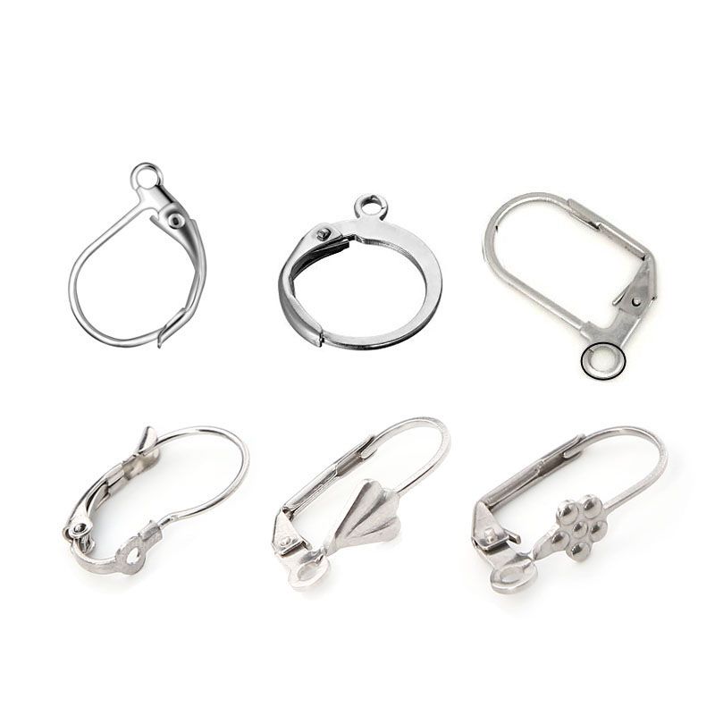 Stainless Steel Leverback Earring Hooks 100pcs French Ear Wire Lever Back  Earwire for Jewelry Making Crafting