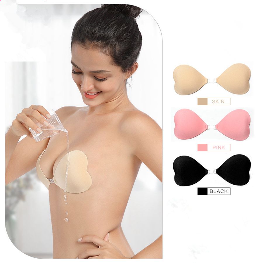 Acheter Pas Cher Femmes Soutien Gorge En Silicone Push Up Soutien Gorge  Sans Bretelles Dos Nu Auto Adhésif Gel Couverture En Forme De Cœur  Invisible Bras Soutien Gorge Mamelon Cache Seins RRA1893