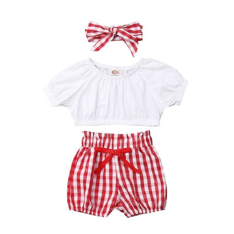 plaid baby outfit girl