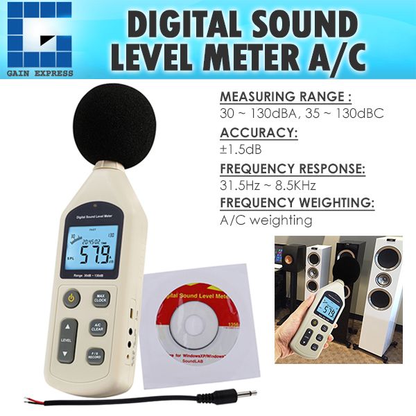 2020 Slm 270 Digital Audio Decibel Meter Sound Level Tester Noise Level Volume Measuring Instrument 30 130dba Monitor Data Recording From