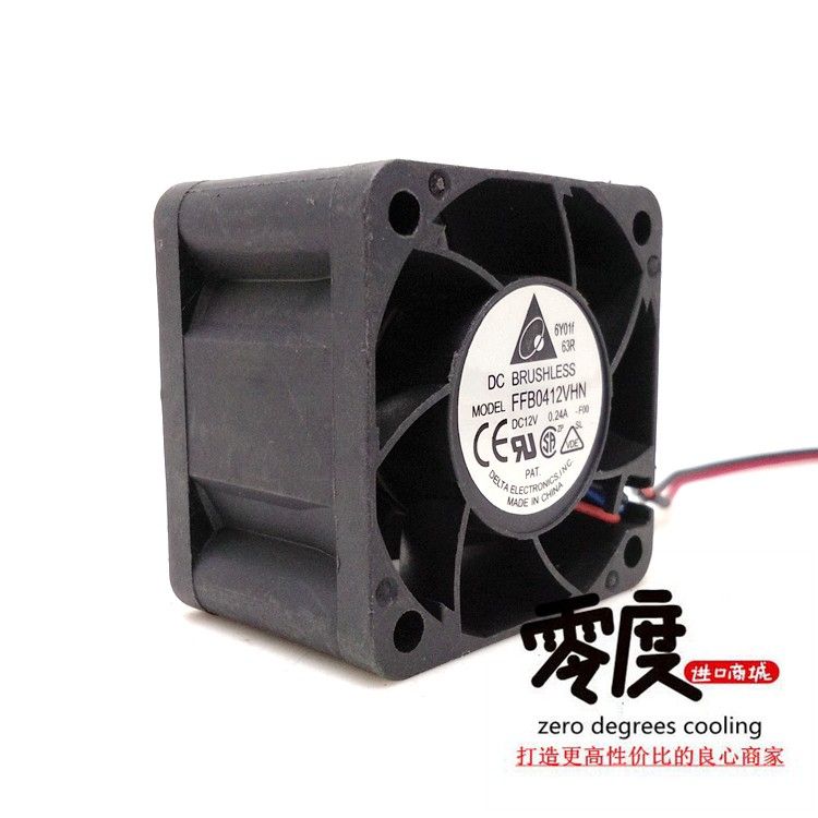 for Delta FFB0412VHN 4028 4cm 12V 0.24A Double Ball Cooling Fan