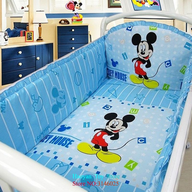 Dinsey Kit Berco Cartoon Baby Nursery Baby Bedding Set Curtain