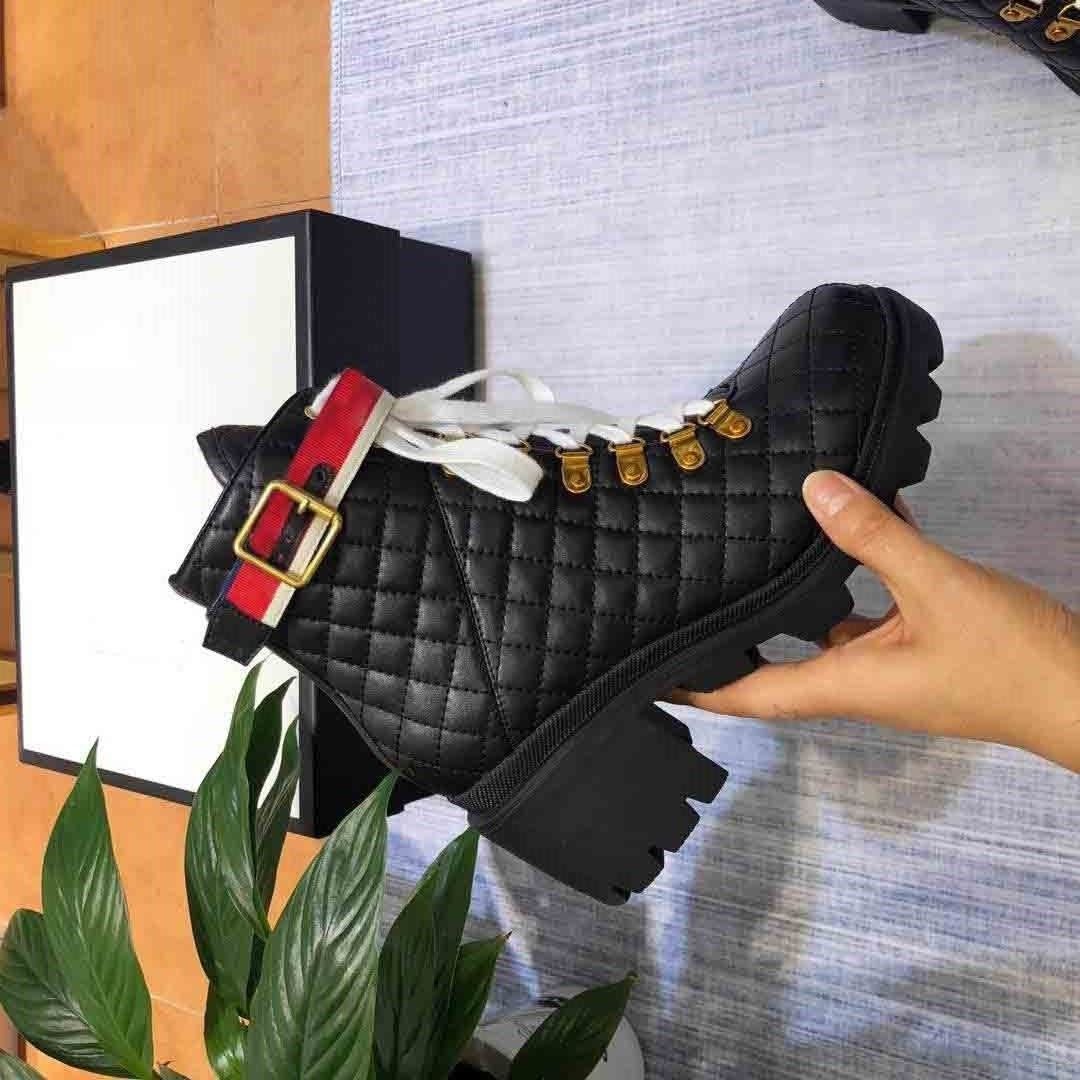 quilted leather ankle boot with belt