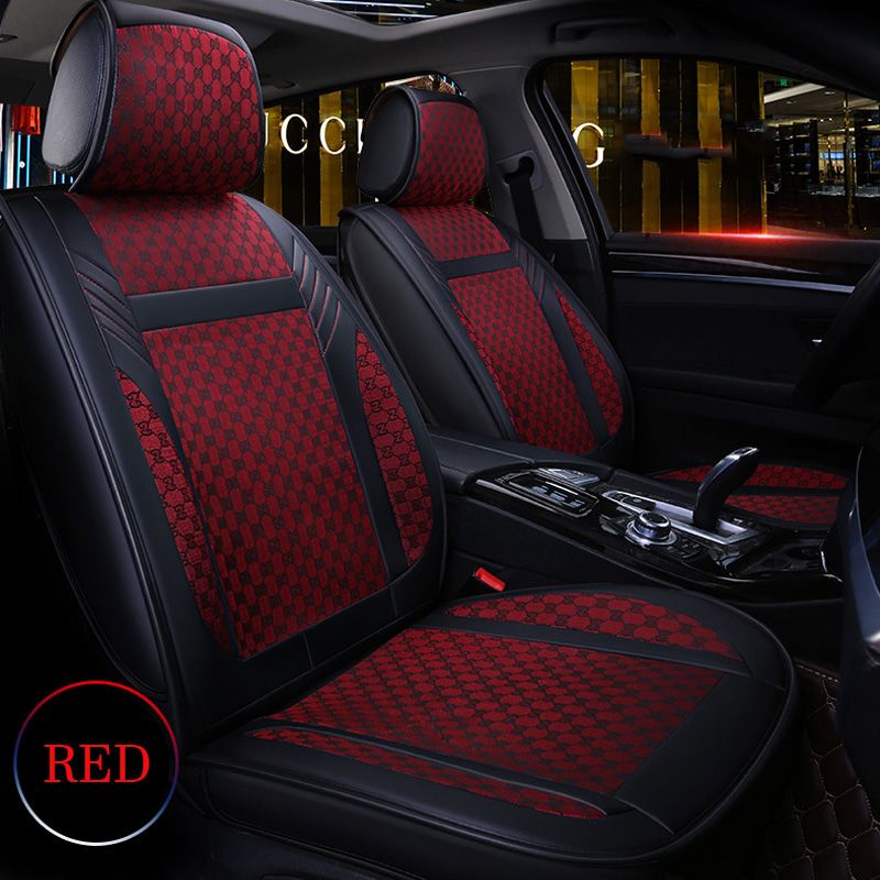 Universal Leather Flax Seat Cushion For Honda Accord Fit Xrv Crv City Crider Fit Most Sedan Suv Full Set Protection Car Seat Covers Car Seat Cover