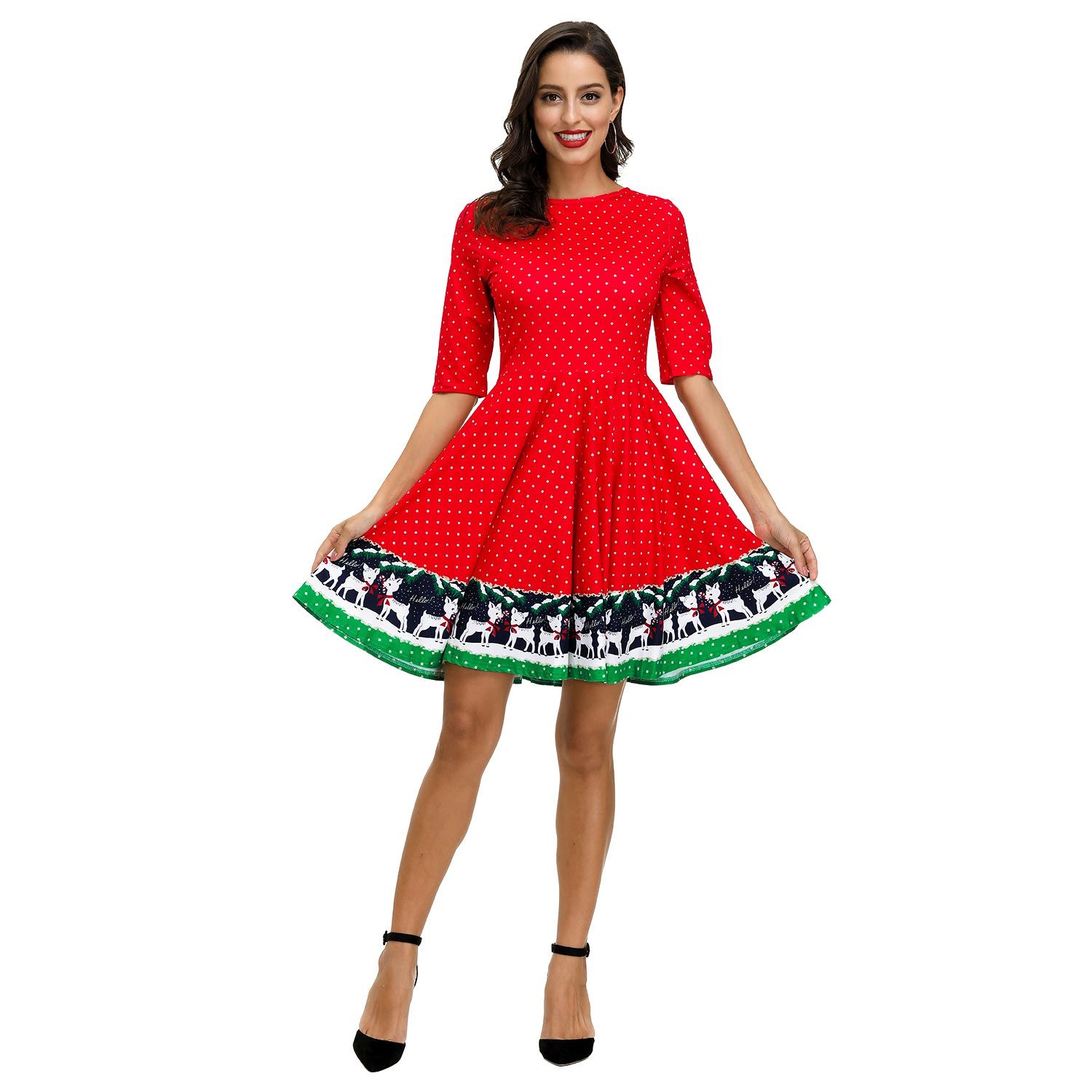 christmas swing dress