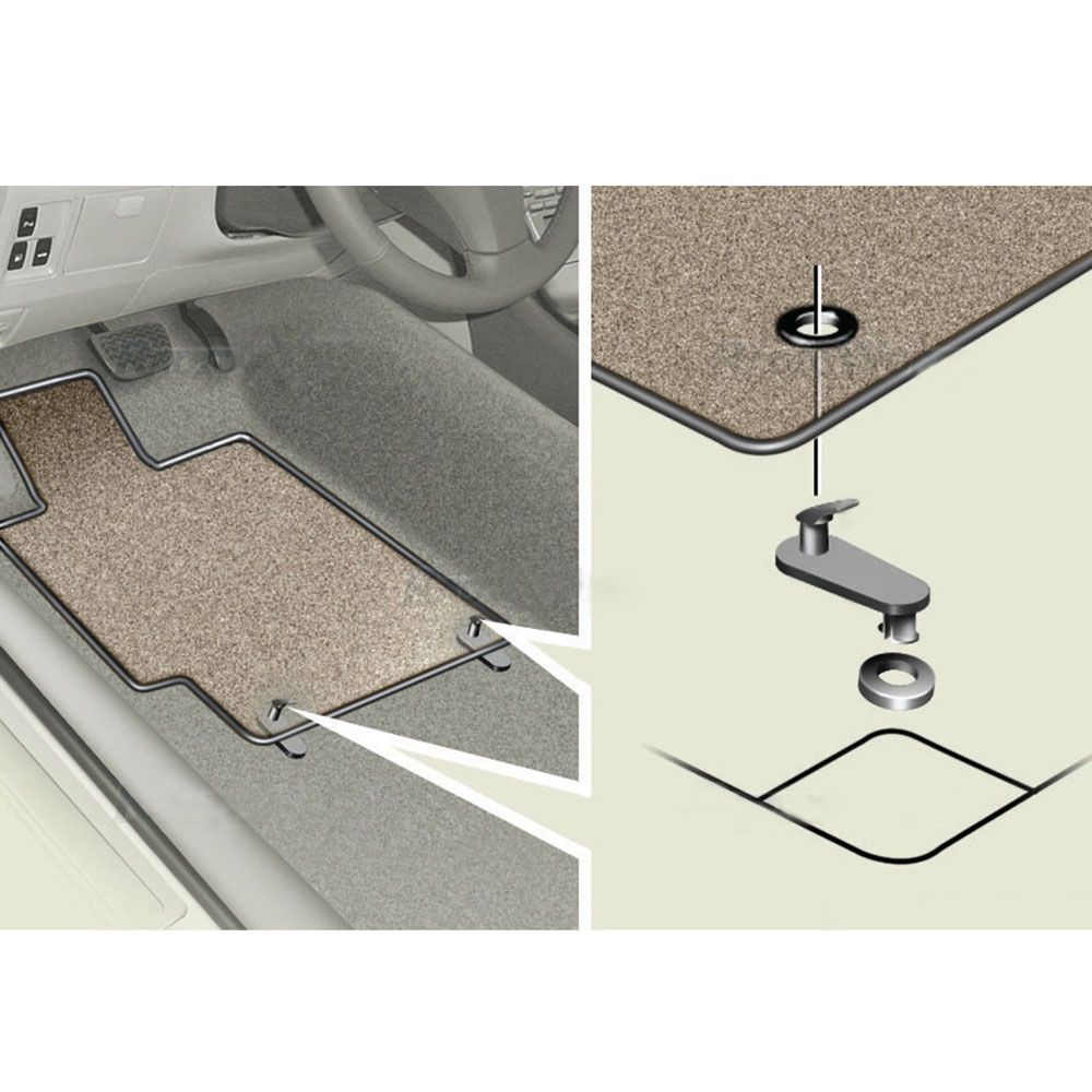 JIFFYY 4 CAR MAT Fixing Clips Floor Carpet Clips Fixing Hooks for Toyota Lexus