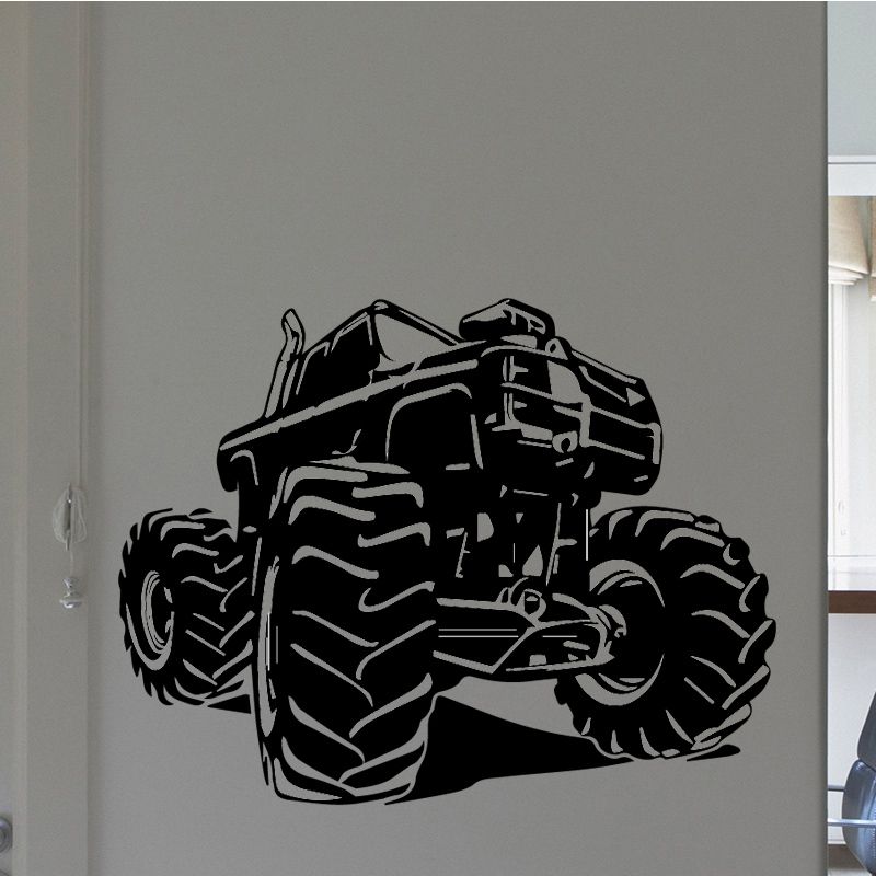 Compre Monster Divertida Camiones De Pvc Etiquetas De La Pared