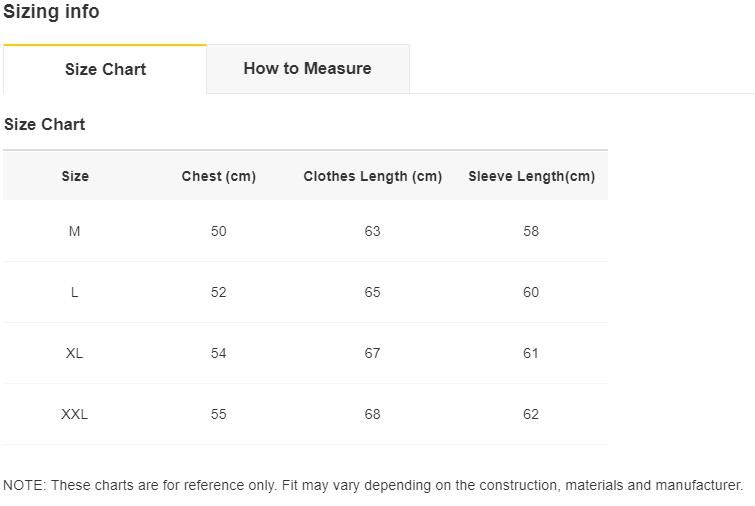 Lv Size Chart