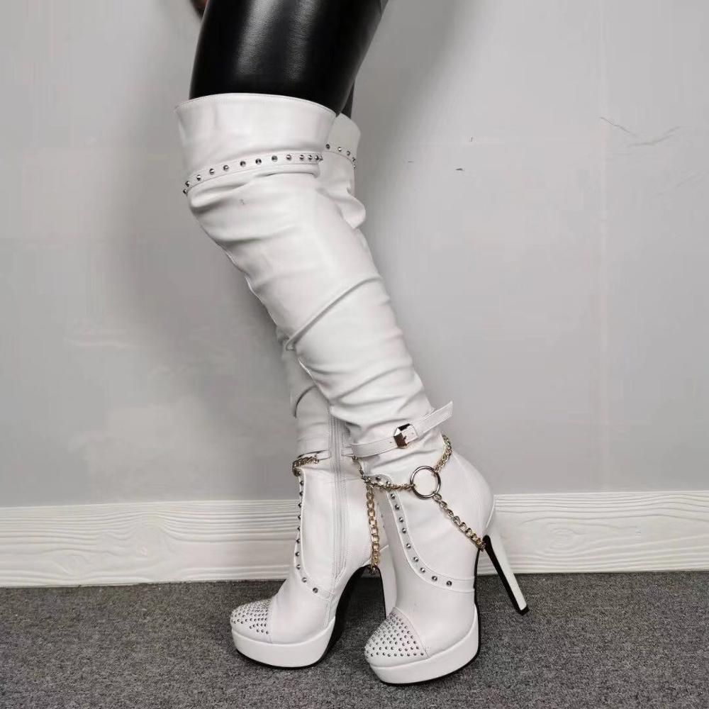 ladies knee high walking boots