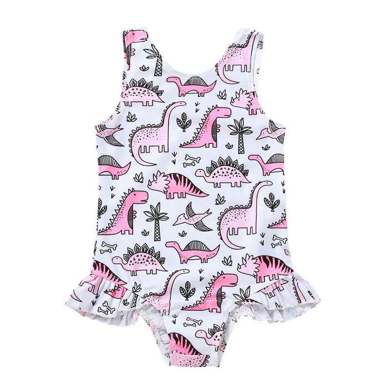 girls dinosaur swimming costume