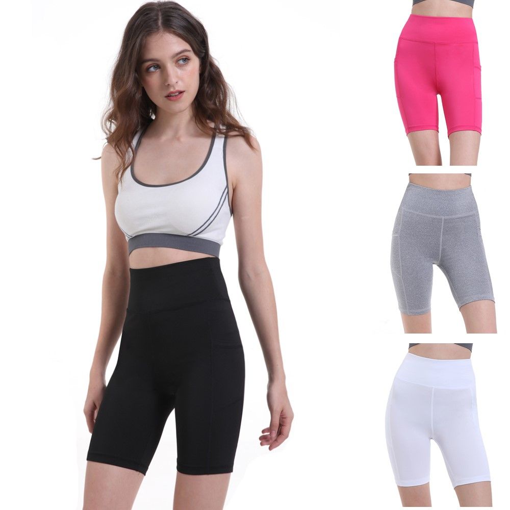 yoga shorts with side pocket