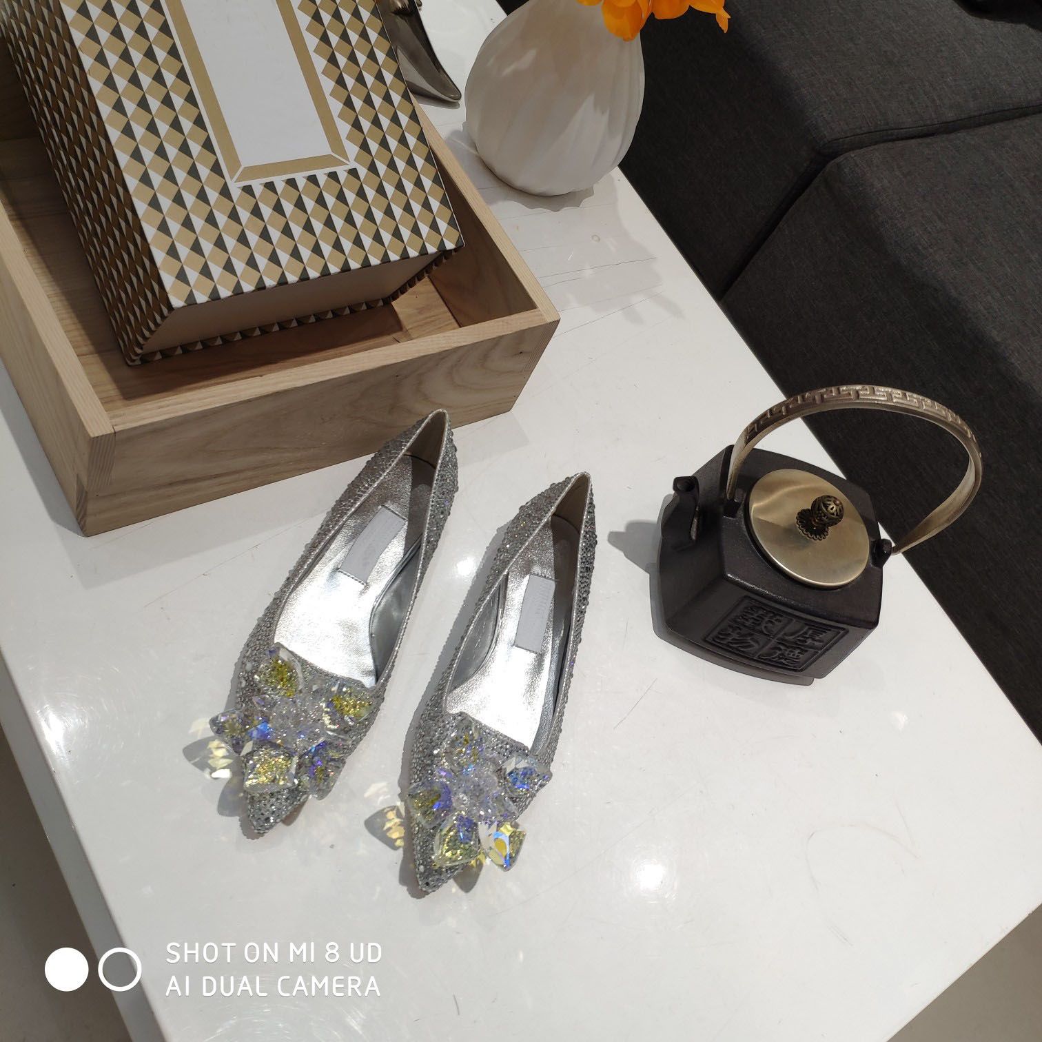 real glass heels