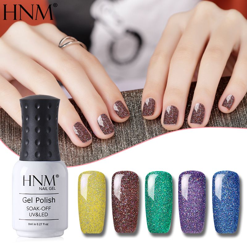 HNM Neon Glitter Bling Gel UV LED Lamp Soak off Gel Polish 8ml Long Lasting UV Gel Lak DIY Nail Art Design HNM Neon Glitter Bling Gel UV LED Lamp Soak off Gel Polish 8ml Long Lasting UV Gel Lak DIY Nail Art Design