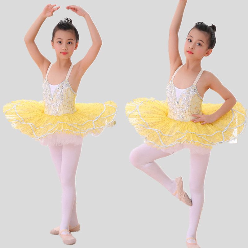 2019 Lentejuelas Amarillo Profesional Tutu Ballet Niños Niñas Niño Ballet De Baile Para Niñas Traje Niños Niño De 56,76 € | DHgate