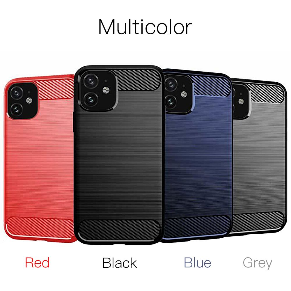 cubierta de textura de fibra de carbono A prueba de choques funda para iPhone 11 Max 11 Pro