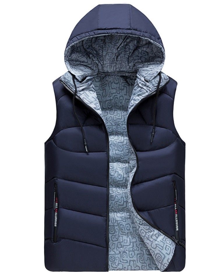 blue winter vest