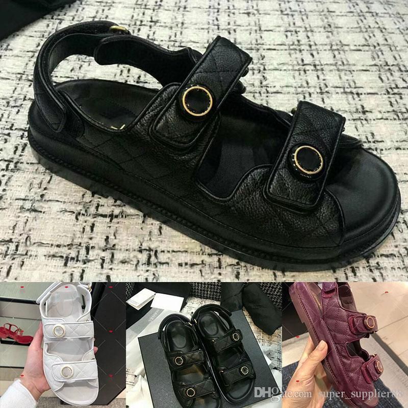 leather slide sandals ladies