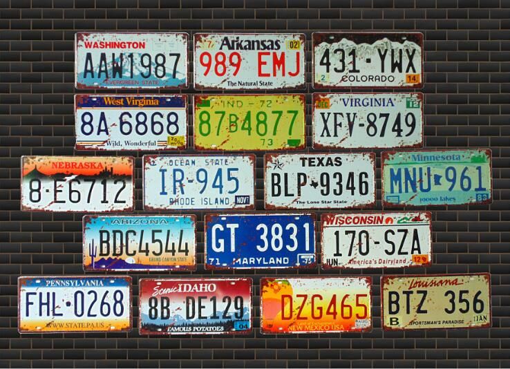 MR Plaque Vintage Route 66 USA 30 x 15 cm
