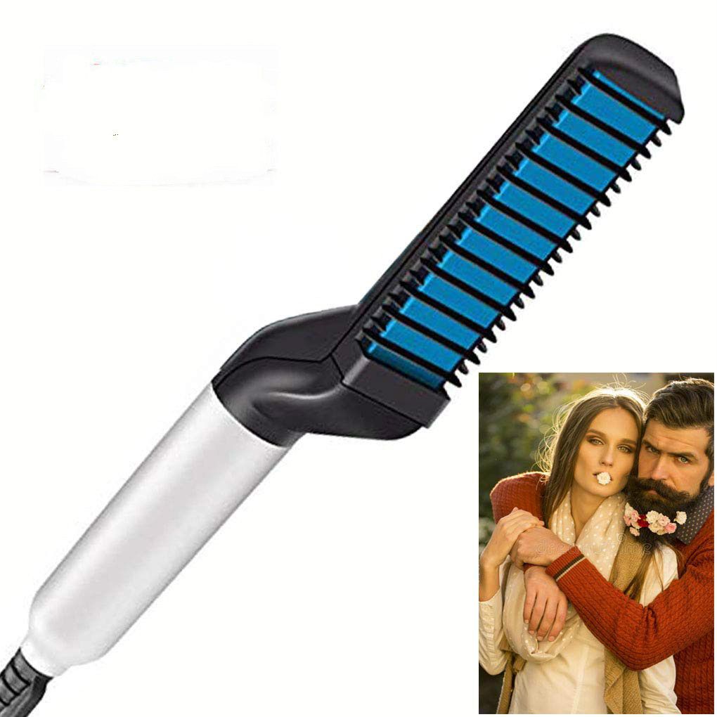 Beard Straightener Brush Electric Hair Comb For Mens Hair