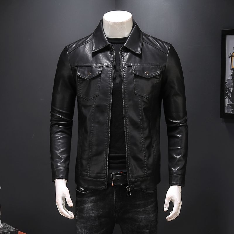 Compra Piel De Hombres Faux Motocicleta Chaquetas De Cuero Para Hombre  Chaqueta Hombre Moto Moto Jaqueca Motoqueiro Slim Fit Black Biker Winter  Casaca Cuerina Barato | Entrega Rápida Y Calidad | Es.Dhgate