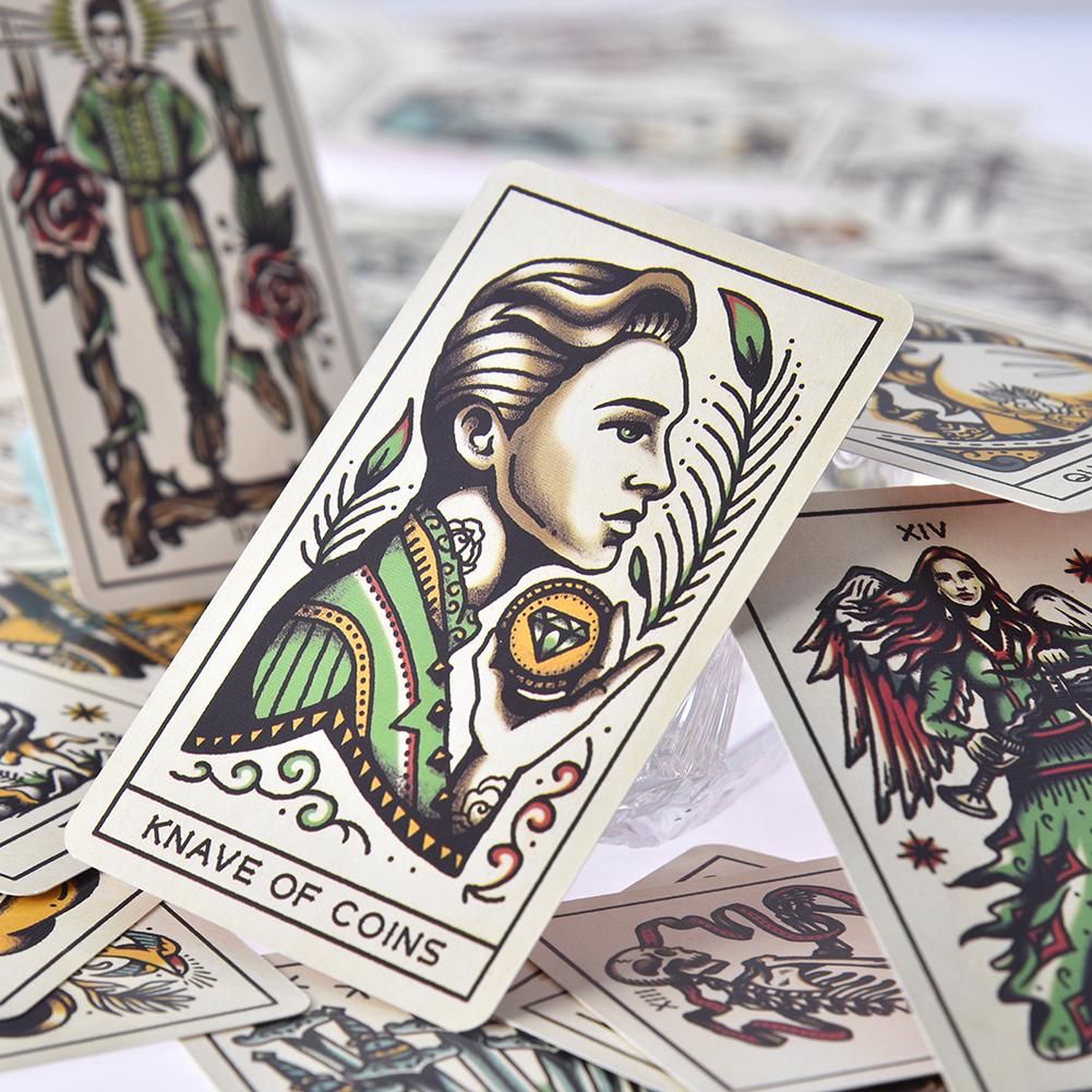 78 Tattoo Tarot Oracle Cards Deck Mysterious Guidance Divination Fate Tarot  Cards Board Gam For Family Kids Game From Huang527186392, $8.95 | DHgate.Com