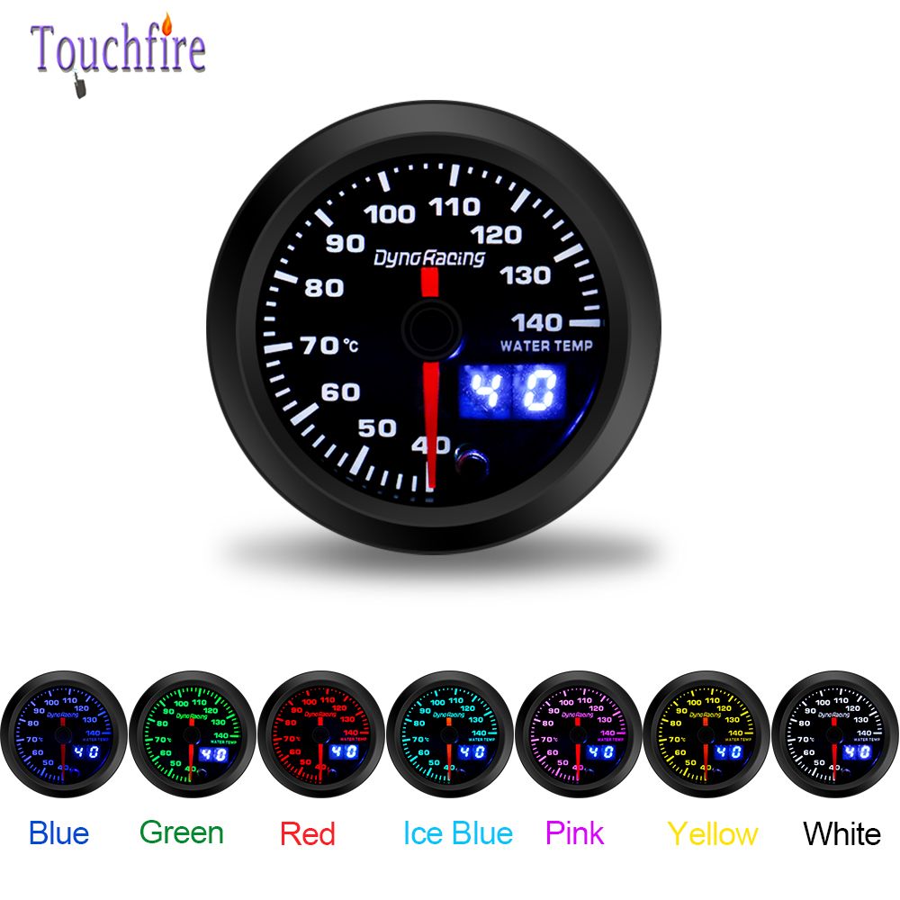 Electronic measuring equipment 2 52mm 7 Colors Car Water Temp Gauge 40-140 Celsius Water Temperature Meter High Speed Motor With Sensor Electronic measuring equipment 2 52mm 7 Colors Car Water Temp Gauge 40-140 Celsius Water Temperature Meter High Speed Motor With Sensor