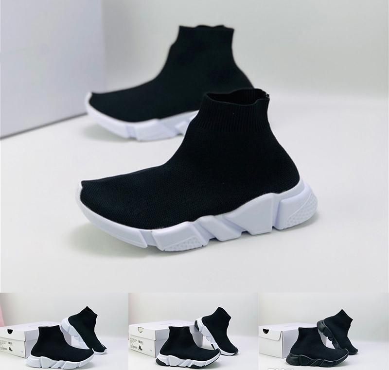 UK Boys Girls Designer Style Knit Speed Sock Runner shoes Trainers Kids Sneakers