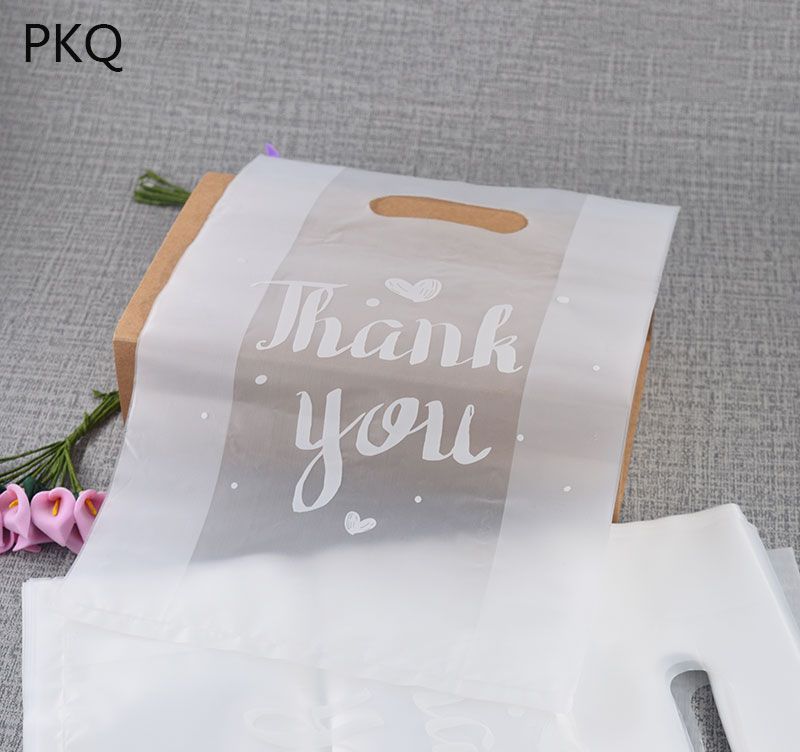 Thank You Gift Bag Clear Plastic Bag With Handle Candy Cookie Wedding Birthday Christmas Party