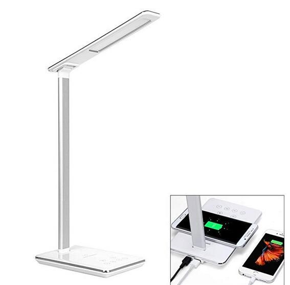 led desk lamp with qi wireless charger