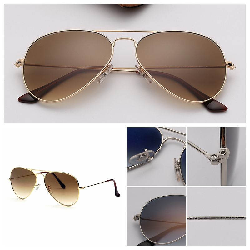 Compre Lentes De Sol Para Mujer Piloto Estilo Gradiente Marca De Diseño