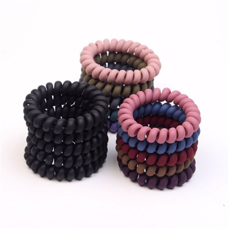 Girls Frosted Coil Hair Ties Large Hairbands Elastic Hair Rope