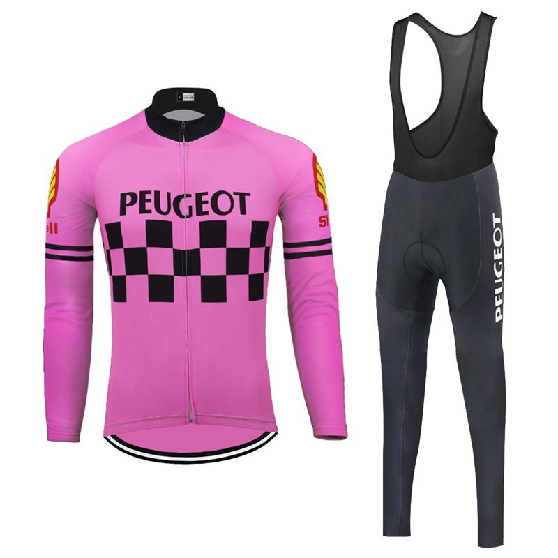 long sleeve cycling jersey retro