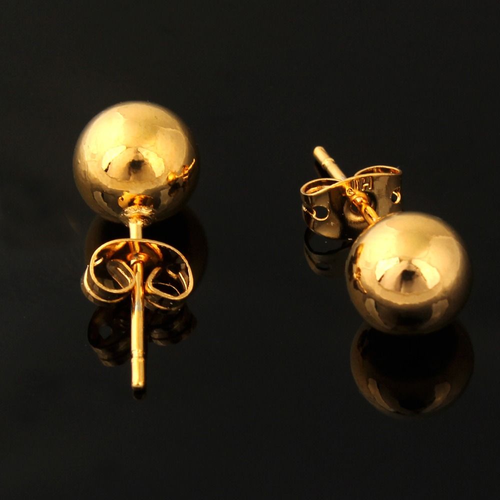 semi círculo pequeño TACHUELAS Pendientes JOYERÍA de bucle Oro semi Aro Pendientes Stud 14 C