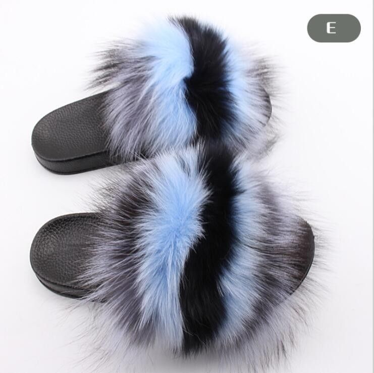 Slippers Flip Flops Flat Heel Shoes Fur 
