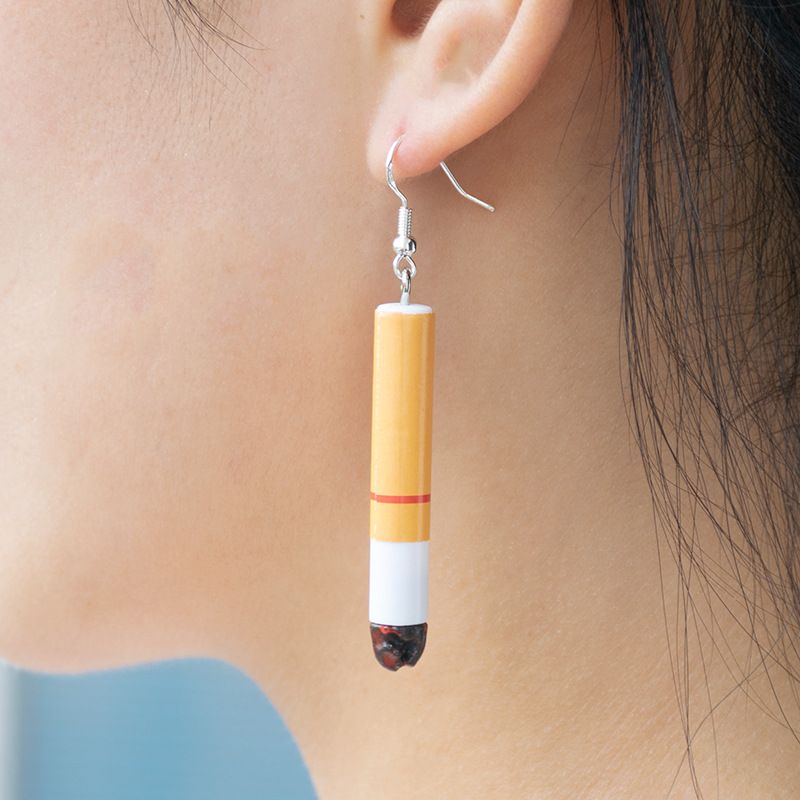 Nuevos pendientes divertidos creativos divertidos pendientes de cigarrillos, para geniales, nocturno