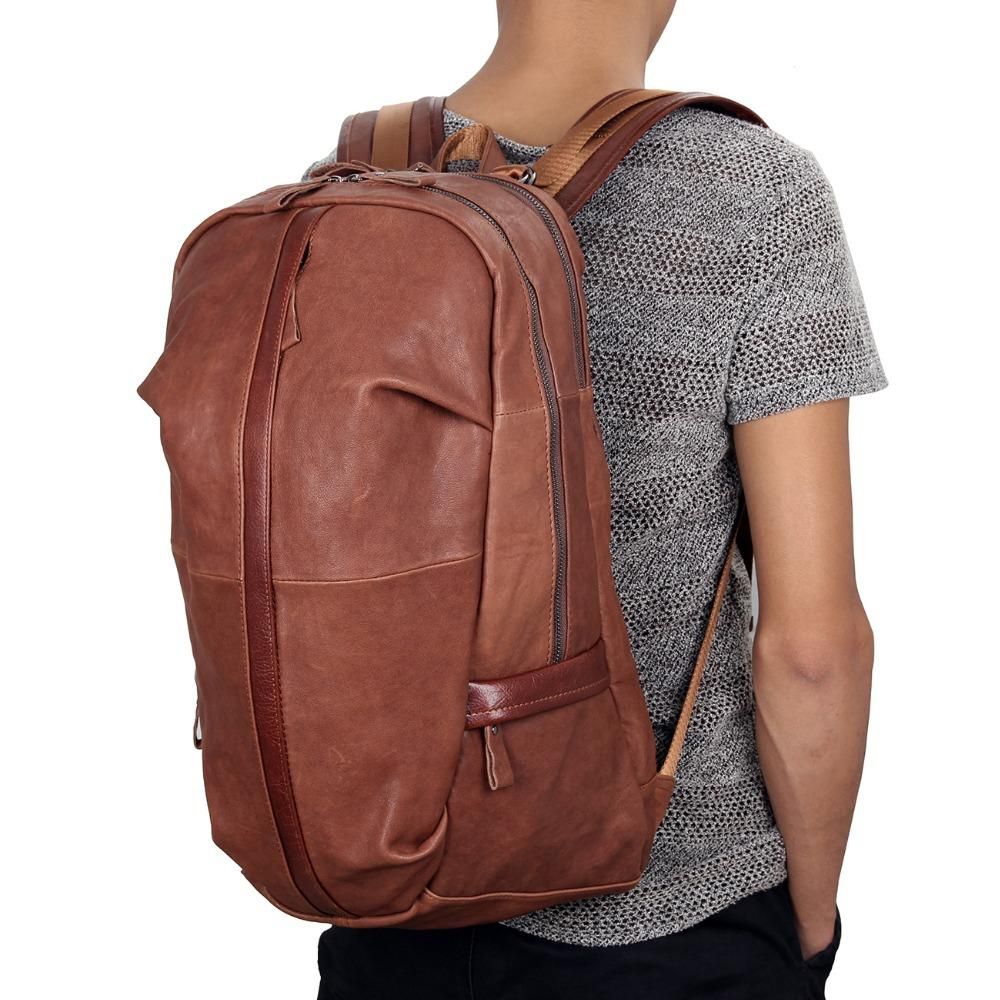 large leather backpack mens