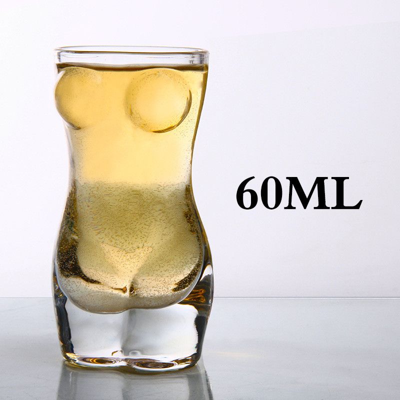 60/400ML Unique Beer Cups Funny Body Shape Wine Glass Whisky Vodka Shot  Glasses