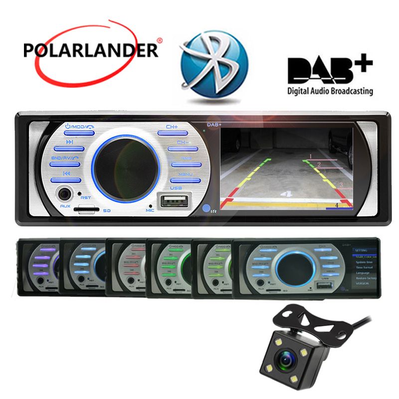 Autoradio Bluetooth Freisprecheinrichtung Autoradio Audio USB//SD//AUX// MP3-Player Receiver mit Fernbedienung schwarz 1 Din PolarLander Autoradio Bluetooth Digital Media-Receiver