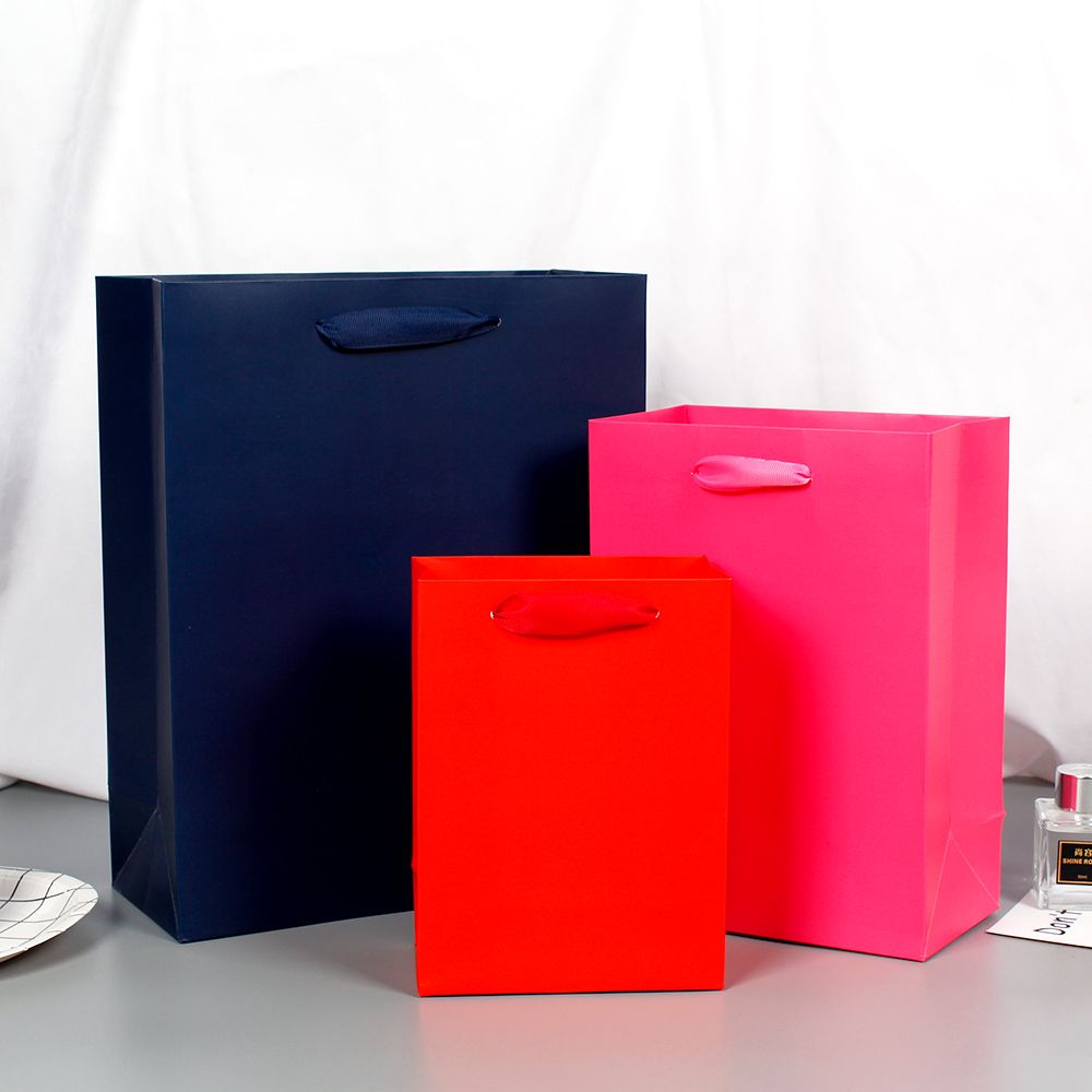 solid color paper gift bags